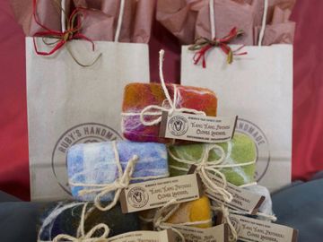 Ruby's Handmade Felted Goat Milk Soap